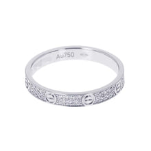 将图像加载到图库查看器中，CARTIER Love Ring Small Model Diamond Size 47 B4218247 18K White Gold
