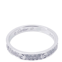 将图像加载到图库查看器中，CARTIER Love Ring Small Model Diamond Size 47 B4218247 18K White Gold
