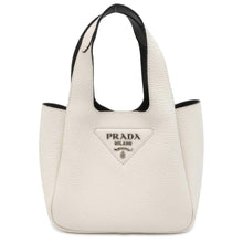 将图像加载到图库查看器中，PRADA Handbag White 1BA349 Leather
