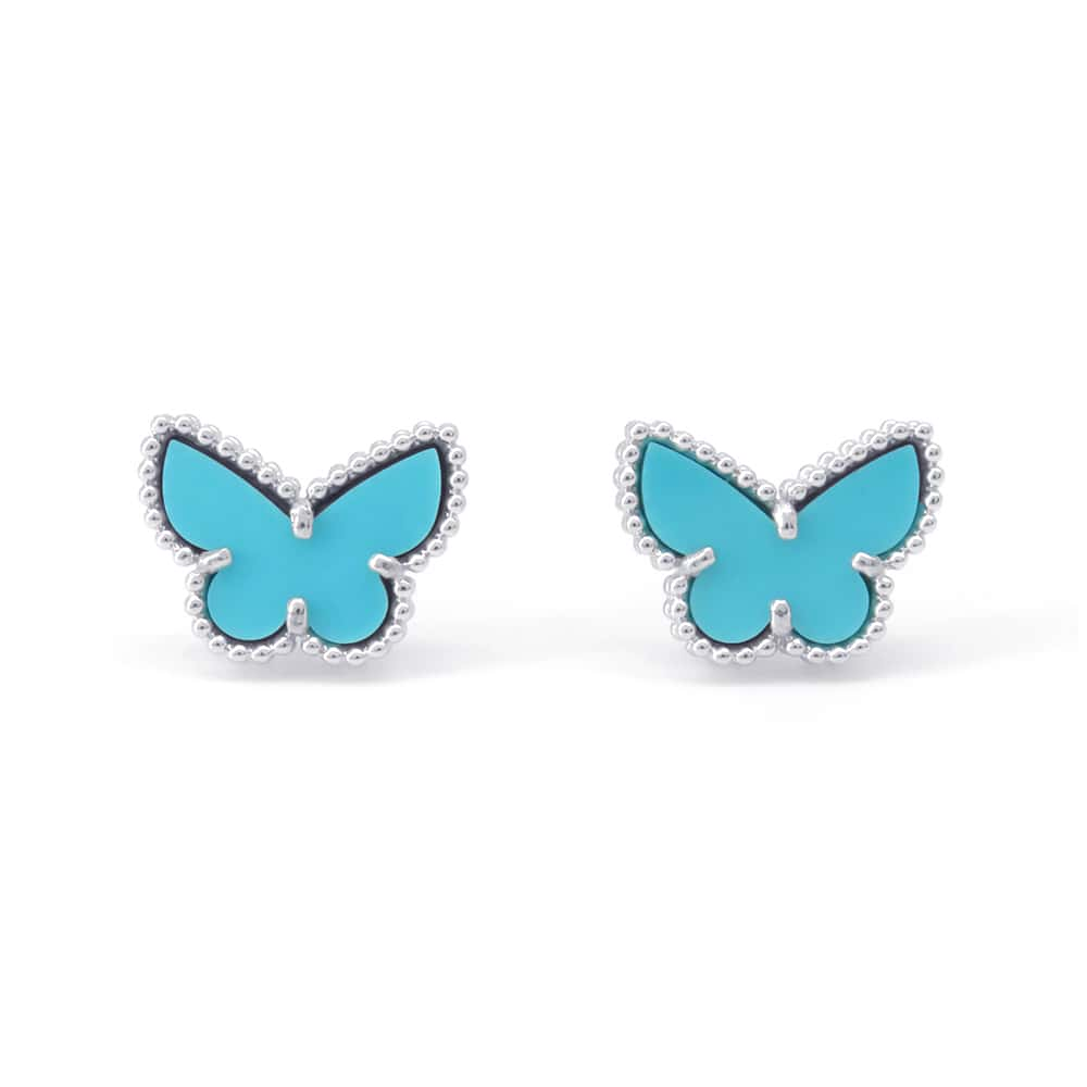 Van Cleef & Arpels Sweet Alhambra Earrings Papillon VCARN5JN00 18K White Gold