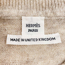 将图像加载到图库查看器中，HERMES H-lift long sleeve knit sweater Size 38 Beige Cashmere100%
