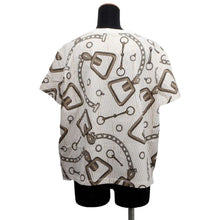 Load image into Gallery viewer, HERMES T-Shirt Kaleidoscope Effect Size 38 Blanc Naturel Cotton100%
