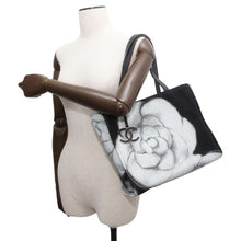 Load image into Gallery viewer, CHANEL Camellia Tote Bag Black/Gray A91421 Canvas Size Medium
