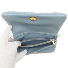 将图像加载到图库查看器中，Dior Macrocannage Caro ChainShoulder Bag CloudBlue S5135UNGX Calf Leather Size Mini
