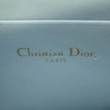 将图像加载到图库查看器中，Dior Macrocannage Caro ChainShoulder Bag CloudBlue S5135UNGX Calf Leather Size Mini
