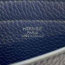 将图像加载到图库查看器中，HERMES Cabas Sellier Black/Blue Nuit Taurillon Clemence Size 31
