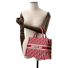 将图像加载到图库查看器中，Dior Book Tote Oblique Burgundy M1265ZRIW Canvas Size Small
