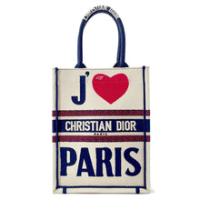 Load image into Gallery viewer, Dior book tote vertical Ivory/Navy/Red Canvas Size Mini
