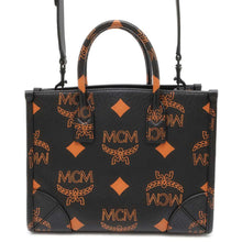 Load image into Gallery viewer, MCM Maxi Tote in Visetos Black MWTDABO01 Leather Size Small
