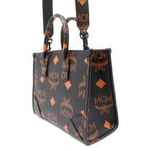 Load image into Gallery viewer, MCM Maxi Tote in Visetos Black MWTDABO01 Leather Size Small
