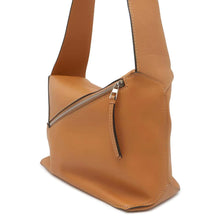 将图像加载到图库查看器中，LOEWE Puzzle Hobo Shoulder Bag Brown B510J68X01 Leather Size Large
