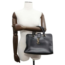 Load image into Gallery viewer, SAINT LAURENT PARIS Cabas 2WAY Handbag Black 472469 Leather
