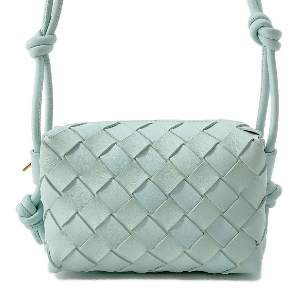 Bottega Veneta candy loop camera bag Pale Blue 730832 Lambskin Size Candy