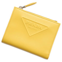 Load image into Gallery viewer, PRADA Compact wallet Yellow 1ML050 Leather
