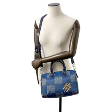 Load image into Gallery viewer, LOUIS VUITTON Speedy Bandouliere Blue N40691 Damier Heritage Size 25
