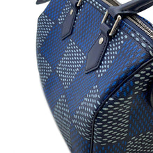 将图像加载到图库查看器中，LOUIS VUITTON Speedy Bandouliere Blue N40691 Damier Heritage Size 25
