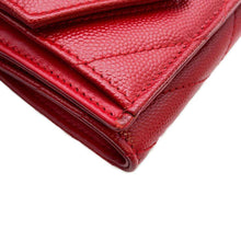 将图像加载到图库查看器中，SAINT LAURENT PARIS Saint Laurent Tiny Wallet Monogram Red 505118 Leather
