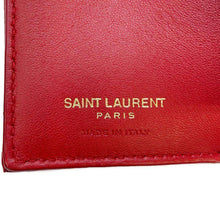 将图像加载到图库查看器中，SAINT LAURENT PARIS Saint Laurent Tiny Wallet Monogram Red 505118 Leather
