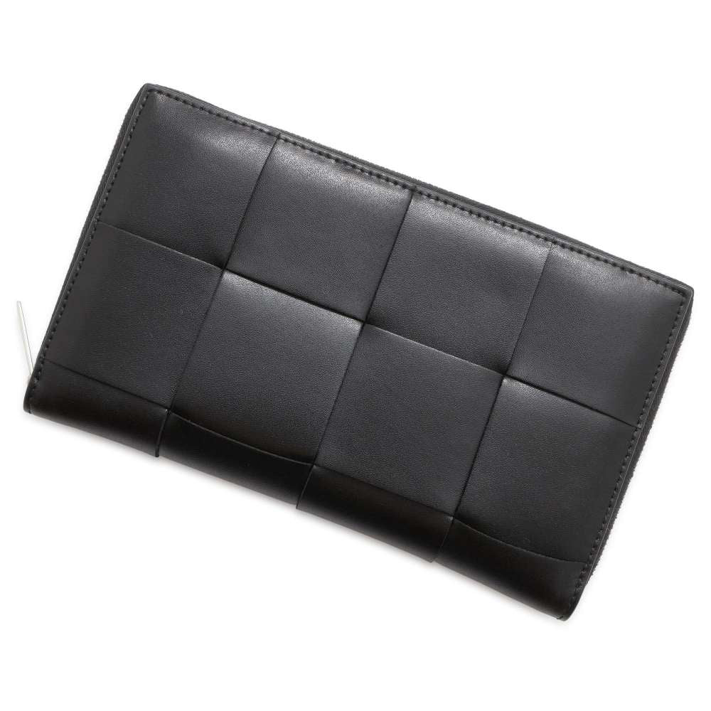 Bottega Veneta Cassette zip-around wallet Black 649607 Leather