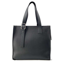 将图像加载到图库查看器中，LOEWE buckle zipper tote Black B692K99X03 Leather
