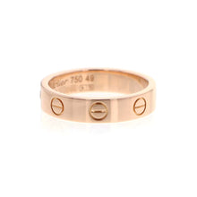 将图像加载到图库查看器中，CARTIER Mini Love Ring 1PD Size 49/#9 B4050700 18K Pink Gold
