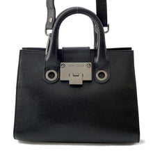 Load image into Gallery viewer, JIMMY CHOO Riley 2wayBag Black Leather
