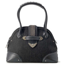 将图像加载到图库查看器中，Dior Chain flap Tote Bag Black Wool  Leather
