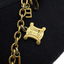 将图像加载到图库查看器中，CELINE Triomphe Logo Bracelet Gold Metal
