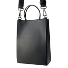 将图像加载到图库查看器中，FENDI 2way Shopping Tote Black 7VA512 Leather
