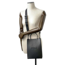 Load image into Gallery viewer, FENDI 2way Shopping Tote Black 7VA512 Leather
