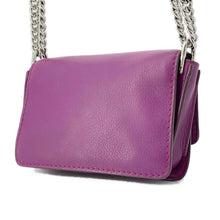 Load image into Gallery viewer, TOD’S Double T Chain Shoulder Bag Purple Leather
