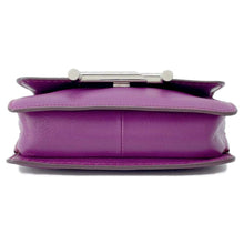 Load image into Gallery viewer, TOD’S Double T Chain Shoulder Bag Purple Leather
