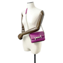 Load image into Gallery viewer, TOD’S Double T Chain Shoulder Bag Purple Leather
