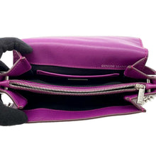 Load image into Gallery viewer, TOD’S Double T Chain Shoulder Bag Purple Leather
