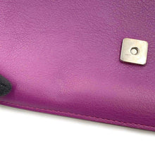 Load image into Gallery viewer, TOD’S Double T Chain Shoulder Bag Purple Leather
