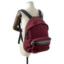 Load image into Gallery viewer, SAINT LAURENT PARIS City Backpack Red/Black 534967 Canvas
