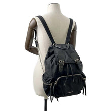 将图像加载到图库查看器中，BURBERRY Backpack Black 4048297 Nylon Leather
