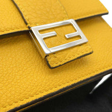 将图像加载到图库查看器中，FENDI Flat Bucket Shoulder Bag Yellow 7M0311 Leather
