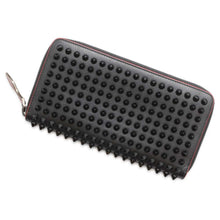 将图像加载到图库查看器中，Christian Louboutin Studded Long Wallet Black 3135058 Leather
