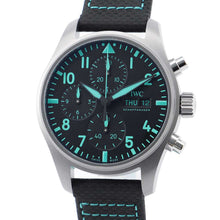 将图像加载到图库查看器中，IWC Pilot&#39;s Watch Chronograph Mercedes-AMG Petronas Formula 1 W41mm TI Leather Black Dial IW388108
