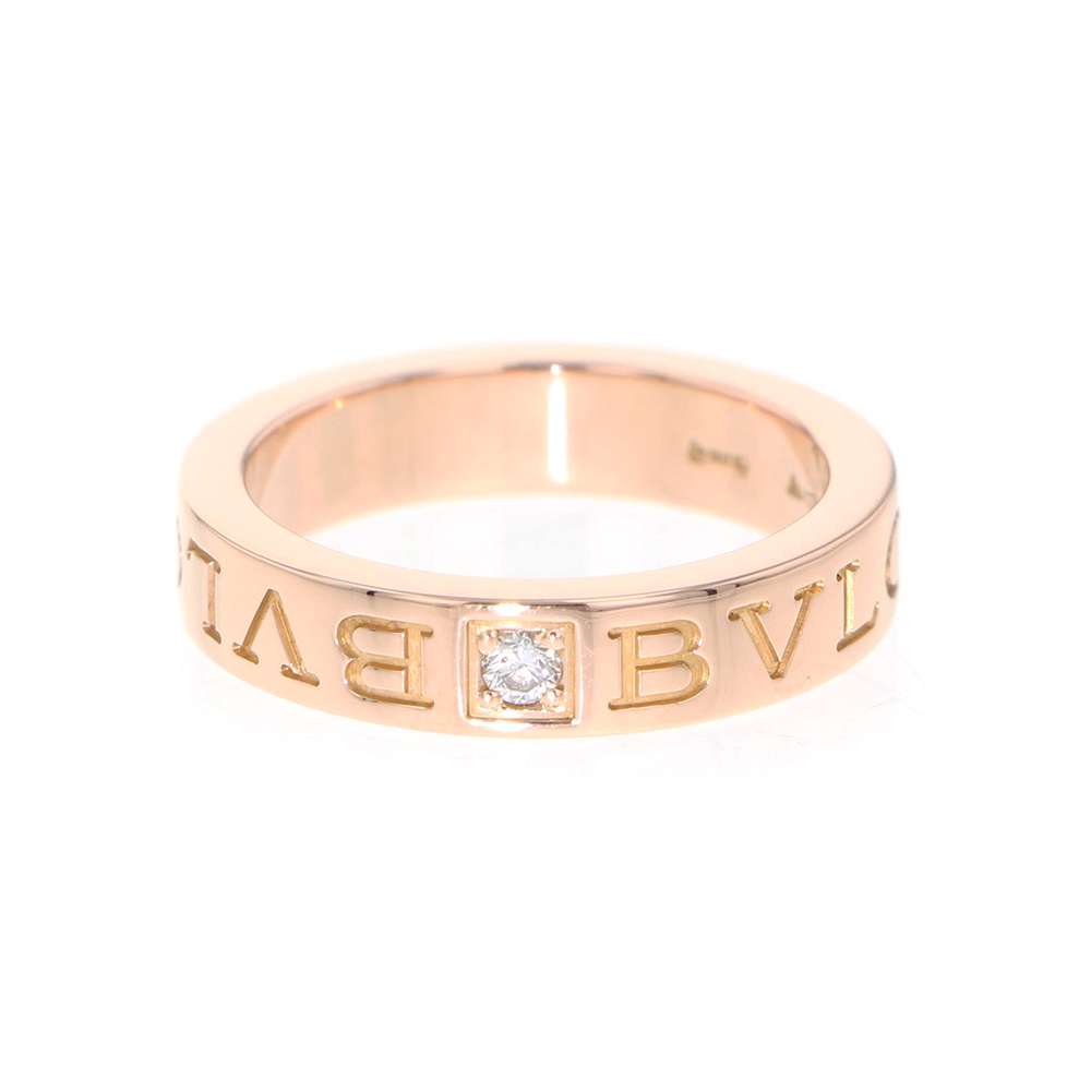 BVLGARI B.Zero1 Ring Double Logo Size #9341825 18K Pink Gold