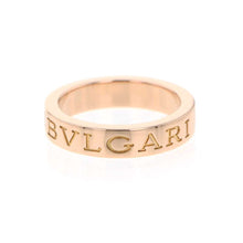 将图像加载到图库查看器中，BVLGARI B.Zero1 Ring Double Logo Size #9341825 18K Pink Gold
