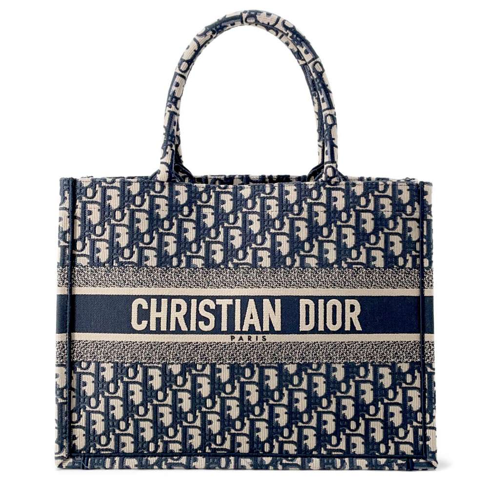 Dior Oblique Book Tote Navy M1296ZRIW Canvas Size Medium