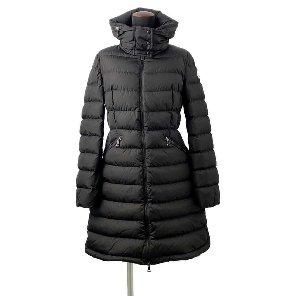 MONCLER Flammette Long Down Jacket Size 1 Black H2 093 1C509 00 Nylon100%