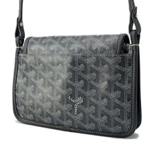 将图像加载到图库查看器中，GOYARD plume pouch wallet Gray PLUMETPMLTY51CL51P PVC Coated Canvas Calf Leather
