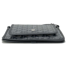 将图像加载到图库查看器中，GOYARD plume pouch wallet Gray PLUMETPMLTY51CL51P PVC Coated Canvas Calf Leather
