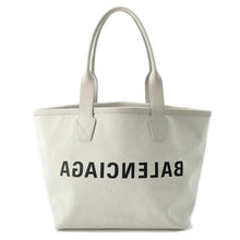 将图像加载到图库查看器中，BALENCIAGA Jumbo Tote Bag Off-white 692068 Canvas Leather Size Small
