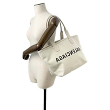 将图像加载到图库查看器中，BALENCIAGA Jumbo Tote Bag Off-white 692068 Canvas Leather Size Small
