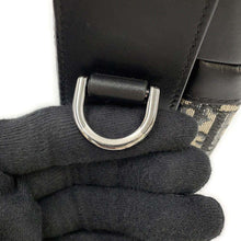 将图像加载到图库查看器中，Dior Oblique Padlock Shoulder Bag Black/Navy 1LXP0119MCT Canvas Leather Size Mini
