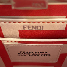 将图像加载到图库查看器中，FENDI Peekaboo I See You Marc Jacobs collaboration White/CoralOrange 8BN335 Leather Size Petit
